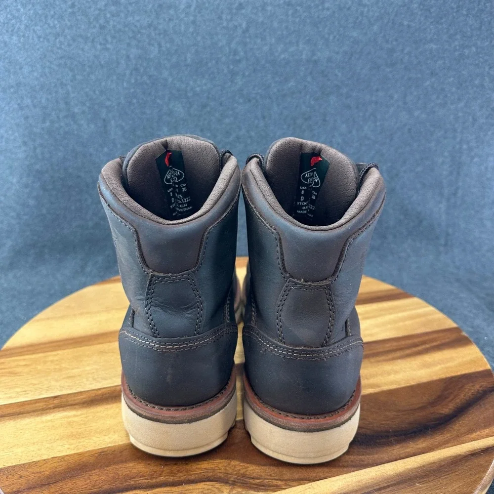 Red Wing 1222 Traction Tred Lite Soft Toe Waterproof Work Boots Size 8D